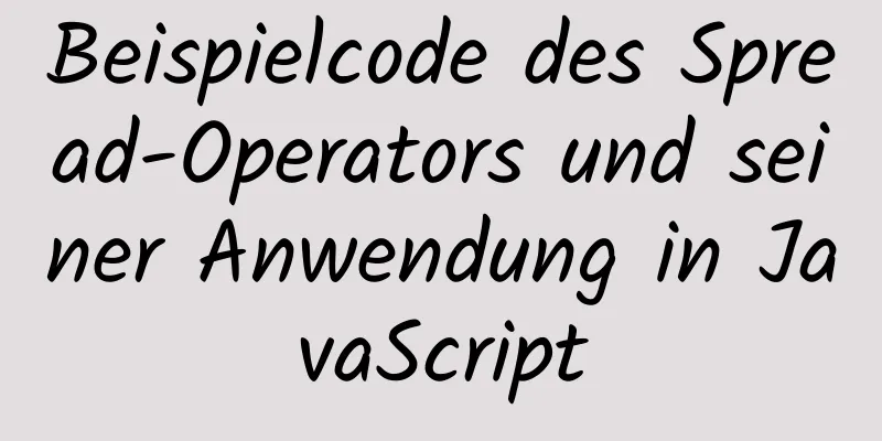 Beispielcode des Spread-Operators und seiner Anwendung in JavaScript