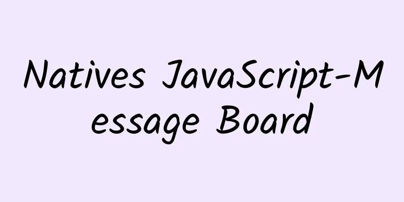 Natives JavaScript-Message Board